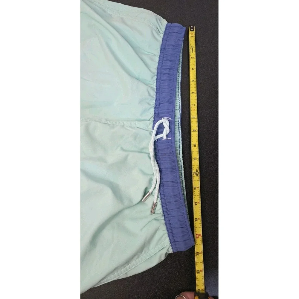 Peter Millar‎ Shorts Men XL Teal Seaside Collection Lined Swim Trunks Beach